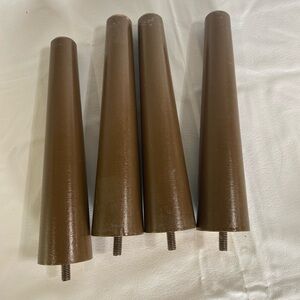 Set of 4 MCM tapered 8” wooden furniture legs